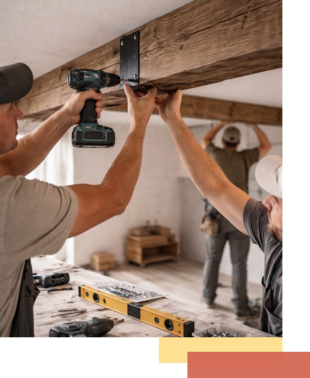 Монтаж декоративных потолочных балок в Минеральных Водах