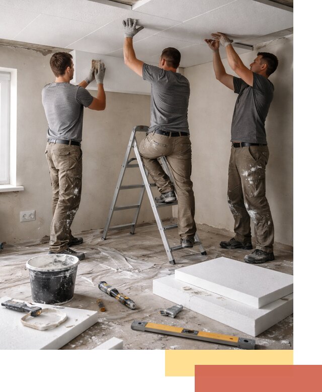 Утепление потолка пенопластом в Минеральных Водах быстро и качественно